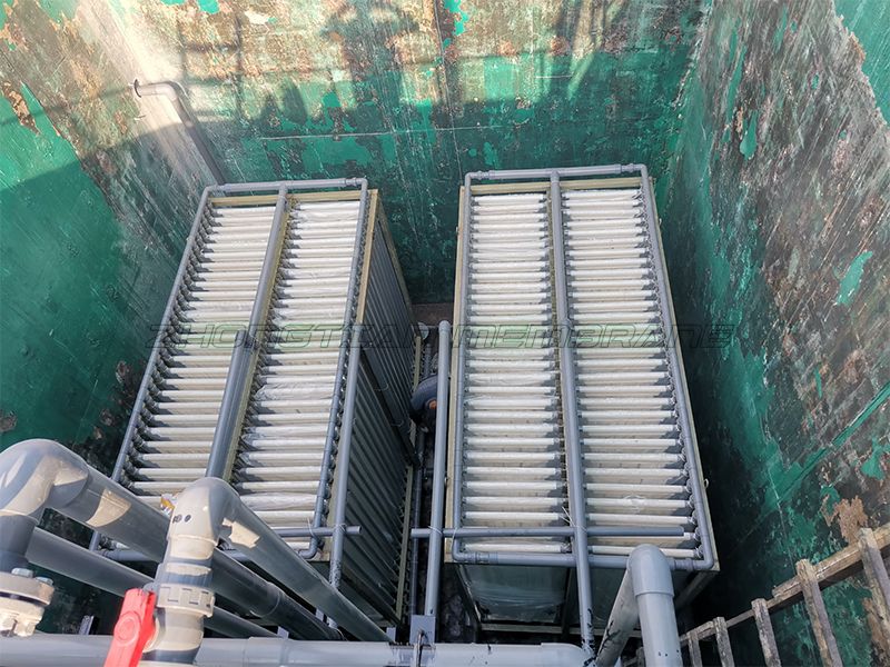 500吨高浓度化工废水MBR膜组安装现场（三）